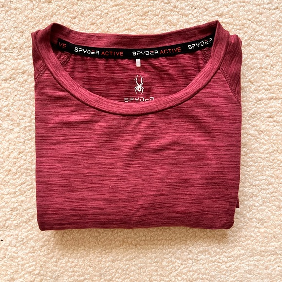 SPYDER ACTIVE — Stylish Maroon Long Sleeve Top 
Like New - Picture 4 of 6